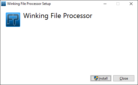 File Processor installation start screen