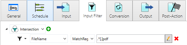 channel input PDF filter